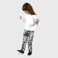 Брюки детские Пэчворк джинсы из Лондона, цвет: 3D-принт — фото 2