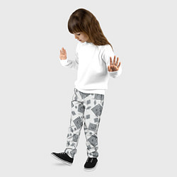 Брюки детские Ромб лабиринт паттерн, цвет: 3D-принт — фото 2