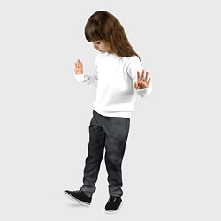 Брюки детские Тёмный серый дымчатый, цвет: 3D-принт — фото 2