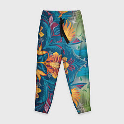 Брюки детские Батик в традиционном индонезийском стиле, цвет: 3D-принт