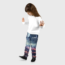 Брюки детские Фантастическая планета внутри космоса, цвет: 3D-принт — фото 2