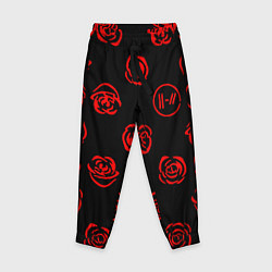 Брюки детские Twenty one pilots rose pattern, цвет: 3D-принт