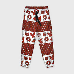Брюки детские Новогодний паттерн, цвет: 3D-принт