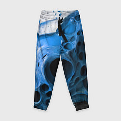 Брюки детские Сине-белая абстрактная структура, цвет: 3D-принт