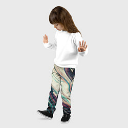 Брюки детские Абстракция тёмные краски с текстурой, цвет: 3D-принт — фото 2