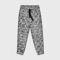 Брюки детские Чёрно-белый текстурный, цвет: 3D-принт