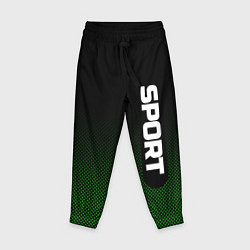 Детские брюки Sport чёрно-зелёный текстурный