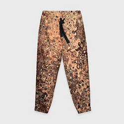 Брюки детские Светлый коричневый абстрактная текстура, цвет: 3D-принт