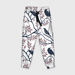 Брюки детские Вороны на ветках, цвет: 3D-принт