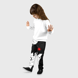 Брюки детские Инь янь волки, цвет: 3D-принт — фото 2