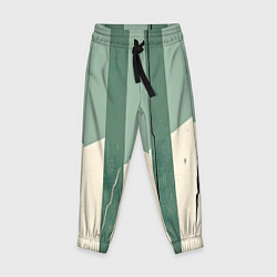 Брюки детские Зеленые полосы, цвет: 3D-принт
