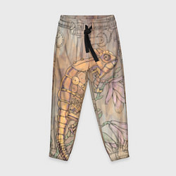 Брюки детские Стимпанк механический киберхамелеон, цвет: 3D-принт