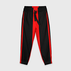 Детские брюки Color black red lines