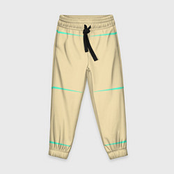 Брюки детские Color beige green stripes, цвет: 3D-принт