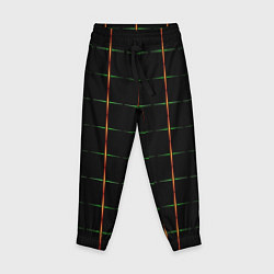 Брюки детские Color black orange green crosses, цвет: 3D-принт