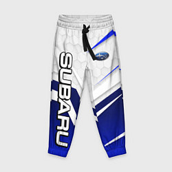 Брюки детские Субару - белый и синий, цвет: 3D-принт