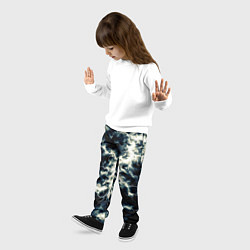 Брюки детские Чёрно-синий разряд абстракция, цвет: 3D-принт — фото 2