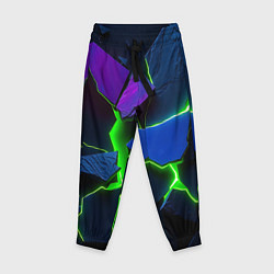 Брюки детские Neon tile, цвет: 3D-принт
