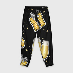 Брюки детские Новогодний вайб, цвет: 3D-принт