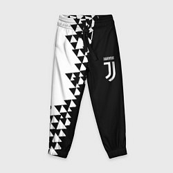 Брюки детские Juventus черно белая геометрия текстура, цвет: 3D-принт