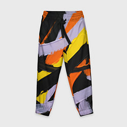 Брюки детские Полоски краски абстракция, цвет: 3D-принт