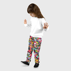Брюки детские Стикербомбинг, цвет: 3D-принт — фото 2