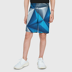 Шорты детские Ледяная Абстракция, цвет: 3D-принт — фото 2