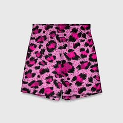 Детские шорты Розовый леопард