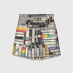 Шорты детские VHS-кассеты, цвет: 3D-принт