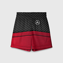 Шорты детские Mercedes Benz: Red Carbon, цвет: 3D-принт
