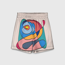 Шорты детские Абстракция полет фантазии, цвет: 3D-принт