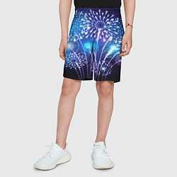 Шорты детские Новогодний Салют, цвет: 3D-принт — фото 2