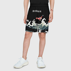 Шорты детские Японский Стиль Карп Кои, цвет: 3D-принт — фото 2