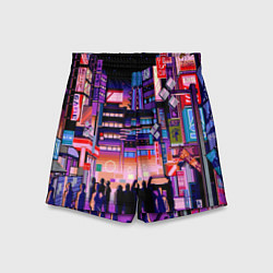 Шорты детские Переулок Токио, цвет: 3D-принт