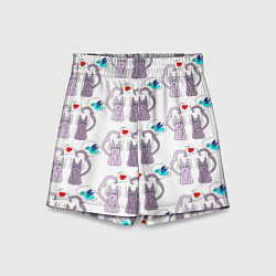 Детские шорты Фиолетовые котики
