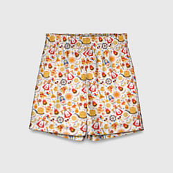 Шорты детские Масленица, цвет: 3D-принт