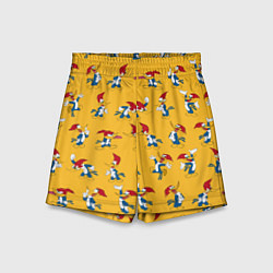 Шорты детские Такой разный Дятел Вуди, цвет: 3D-принт