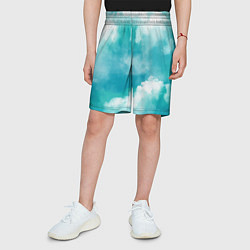 Шорты детские Голубое Небо Blue Sky Z, цвет: 3D-принт — фото 2