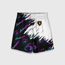 Шорты детские Lamborghini pattern gradient, цвет: 3D-принт