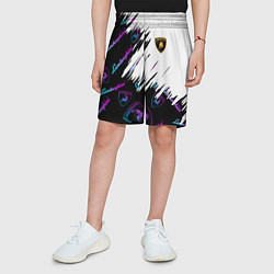 Шорты детские Lamborghini pattern gradient, цвет: 3D-принт — фото 2