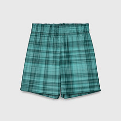 Детские шорты Клетчатый узор цвета морской волны checkered patte