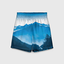Шорты детские Горы Лес, цвет: 3D-принт
