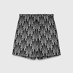 Детские шорты Черно-белый модный геометрический узор арт деко