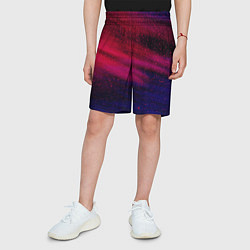 Шорты детские Неоновая пыль - Красный, цвет: 3D-принт — фото 2