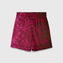 Шорты детские Мраморная красная текстура камня red marble, цвет: 3D-принт