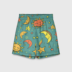 Детские шорты Солнце, Луна и Звёзды