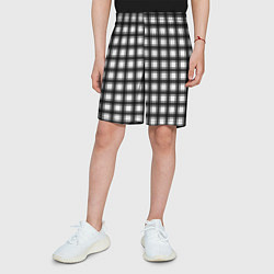 Шорты детские Black and white trendy checkered pattern, цвет: 3D-принт — фото 2
