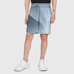 Шорты детские Абстрактная геометрическая серебряная постройка, цвет: 3D-принт — фото 2