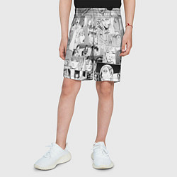 Шорты детские Волна слушай меня паттерн, цвет: 3D-принт — фото 2