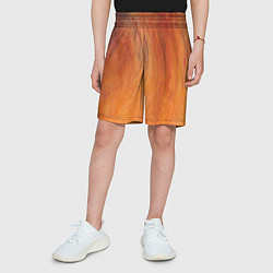Шорты детские Огненно-оранжевая поверхность, цвет: 3D-принт — фото 2
